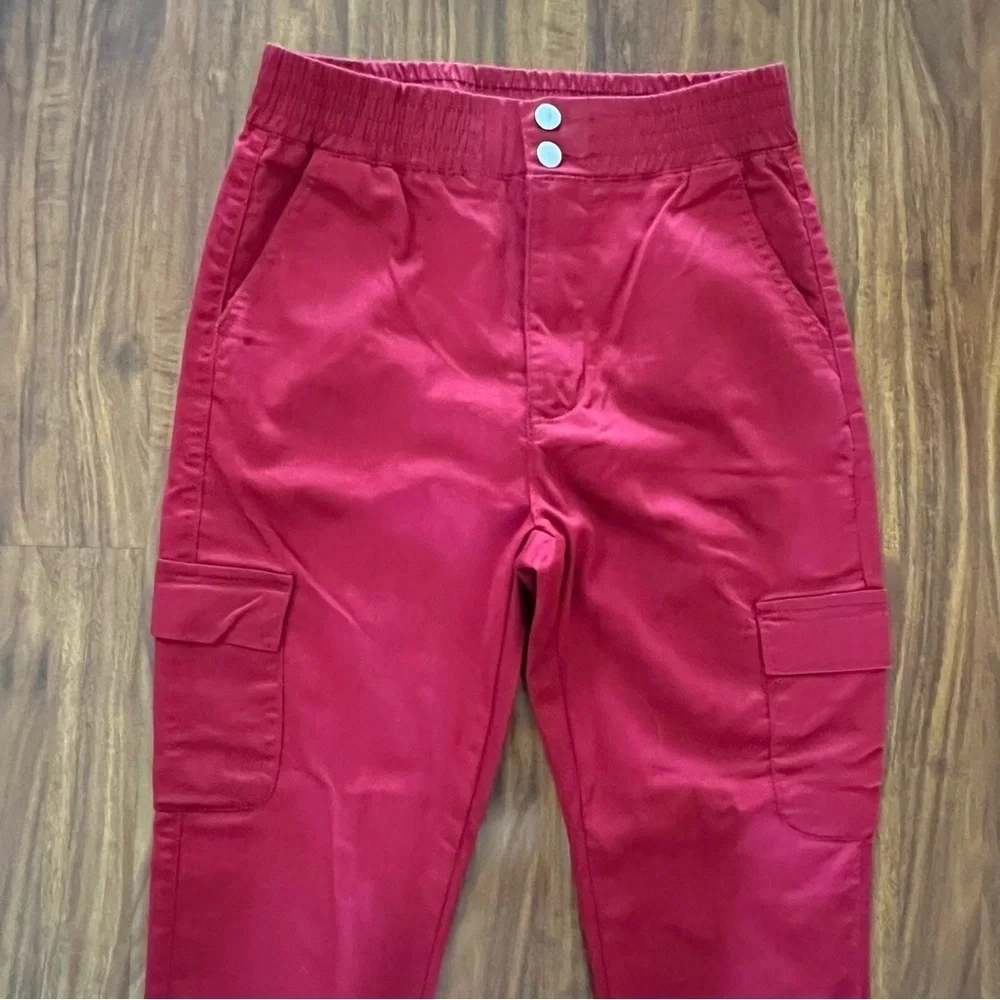 V.I.P. Red Cargo Jogger Pants size 9